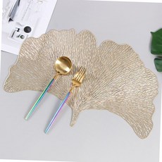 은행잎 나뭇잎 골드 식탁매트 2p 홈파티 주방 다이닝 테이블데코 세팅 다이닝매트 골드식탁매트