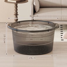 足底按摩泡腳盆 居家適用, 透黑色, 1個