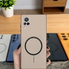 Vivo V21 전화 케이스 vivo 5G 4G 커버 컬러 마그네틱 백, 01 생체 V21 5G, 06 XCK brown