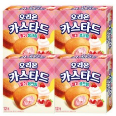 오리온 카스타드 딸기생크림 276g 48개임, 48개