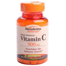 Sundown Naturals 維他命C錠 500mg, 1個, 100 件