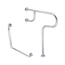 【海夫健康生活館】裕華 不鏽鋼系列 亮面 浴廁組 R型 V型扶手 40x40cm(T-056 T-054)