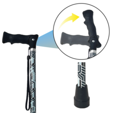 2H메디컬 듀얼 지팡이 각도조절 손잡이 원터치 어르신 높이조절, 1개, 패턴02