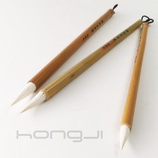 羊毫大白雲毛筆精品套裝 (大中小3支) 國畫書法專用 寫意花卉渲染 楷隸行草篆皆宜, 1個