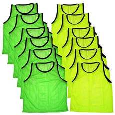 BlueDot Trading Youth Sports Pinnie 나일론 메시 스크리미지 트레이닝 조끼 팀 연습용 어린이 스포츠 축구 농구 라크로스 6 레드 + 블랙