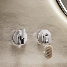 輕奢吸盤掛衣鉤壁掛可移動牆壁真空免打孔牆壁衛生間門後無痕掛鉤, 1個, 槍灰:個/5份