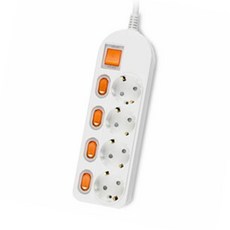 정스토어 멀티탭4구1.5M개별 콘센트확장