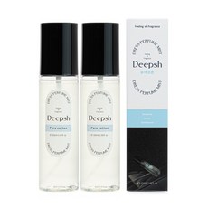 딥쉬 니치 퍼퓸 섬유향수, 퓨어코튼, 100ml, 2개