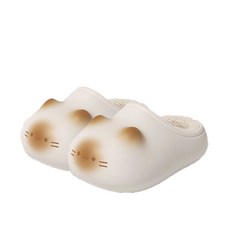 귀여운 고양이 털 슬리퍼 실내화 모찌 실내화 겨울 여성 방한화