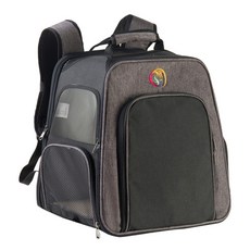 디에스펫 강아지 이동가방 확장형 백팩, 그레이, 1개