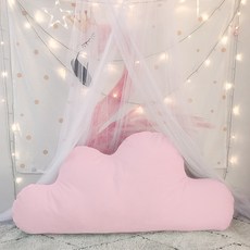 雲朵造型靠枕 毛絨靠墊 居家裝飾抱枕, 雲朵粉色(現貨,90*40公分