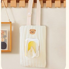 걸어쓰는 물티슈케이스 패브릭 덮개 차량걸이용 파우치 물휴지커버