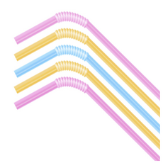 제이스톤 벌크 파스텔 자바라 빨대 스트로우 7mm x 21cm, 4개
