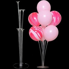 INSAVII 풍선 스탠드 파티 장식 이벤트 용품 생일 축하 거치대, 테이블형70cm