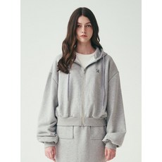 브랜드정품 솔트앤초콜릿 SALT AND CHOCOLATE SAC 로고 스웨트 후드집업 라이트그레이 4W233Y003 349531