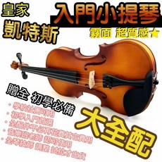 皇家 凱特斯 霧面入門小提琴 適合初學者全配件 台灣一年保固, 全配件+小譜架,1/16(亮面), 1個