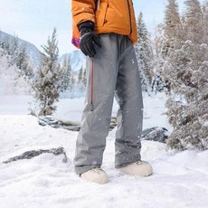 工裝褲男士羽絨褲 90白鴨絨冬季保暖運動長褲 大尺碼滑雪褲休閑登山褲 沖鋒褲加厚保暖長褲 防風防水下著防寒柔軟透氣