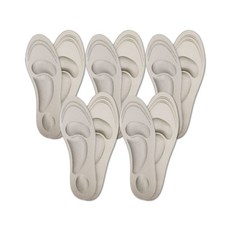 5雙MAYTWO好穿的功能性氣墊鞋運動鞋鞋墊, 女款（5對）, 米色