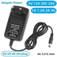 범용 전원 어댑터 공급 충전기 LED 조명 스트립 CCTV용 EU Us AC 110-240V DC 5V 12V 1A 3A, 04 12V 1A, 01 유럽 ​​연합