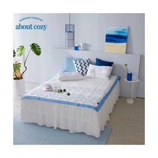 [어바웃코지] [SS]북유럽 자카드 냉감패드 1장+C커브 냉감베개 1개, 색상:핑크