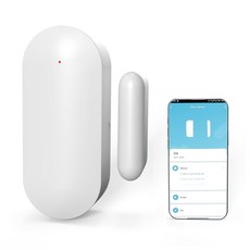WiFi 마그네틱 도어 센서 알람 앱 연동 무선 창문 경보기 스마트 슬라이딩 접촉, 단일 1개