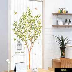 로맨스그린버드 현관문시트지 화이트ㅁ