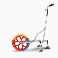 외발관리기 밭고랑기 쟁기 농사 경작기 농기구 고랑, 1개, 아연도금 파이프 (쟁기+잡초+도랑)