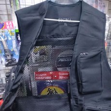 SIGMA 溪釣專用背心 透氣網布 背後可插釣竿 輕量設計, 釣魚背心2XL,紅色