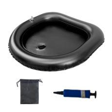 充氣洗頭盆，臥床居家護理洗髮輔助, 黑色充氣洗頭盆【送打氣筒+收納袋】, 1個