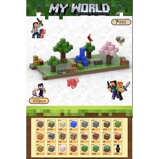 마인크래프트 마그네틱 큐브 동굴 자석 블록 224블럭+미니피겨7, 1개, 보관용 컬러 T109 95 320개 10개
