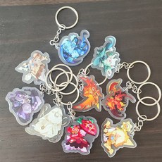 섀도우 밀크 쿠키 Whitelily 순수 바닐라 불타는 향신료 왕국 열쇠 고리 실행 펜던트 게임 코스프레 Gfit