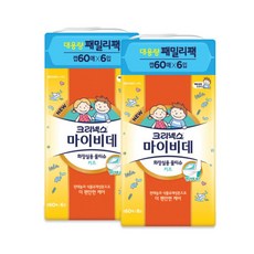 크리넥스 마이비데 물티슈 키즈 캡형 60매 x 6 x 2팩, 12박스