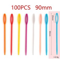 혼합 색상 플라스틱 뜨개질 바늘 크로셰 훅 울 스웨터 직조 도구, 1개