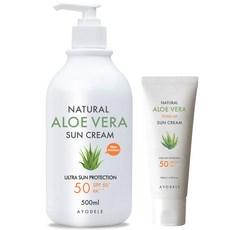 아요델 내추럴 알로에베라 톤업미백 선크림 500ml+100ml / 총2개, 2, 500ml