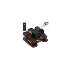 ESL 언더 데스크 있는 리모컨이 운동기 타원형 페달 컴팩트 노인용 다리 휴대용 스트랩이, 2 New Orange Style with 2 Peda