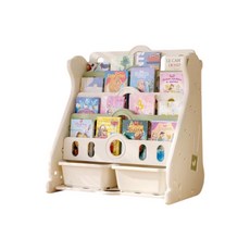 ChildHo 玩具收納櫃 書籍整理架 多層分格設計 可愛造型 環保材質 安全穩固, 灰色北極熊收納書架, 1個