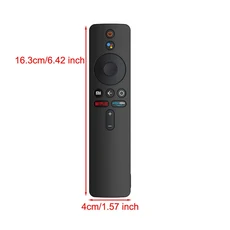 호환 Xiaomi Mi TV Box S 원격 제어 커버 용 실리콘 보호 케이스 Mi TV 스틱 4K 용 실리콘 충격 방지 보호, 14 163mm Black