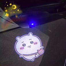 치이카와 chiikawa 자동차 도어 로고 웰컴 라이트, 2개, B