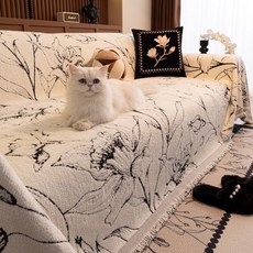 防貓抓沙發巾 加厚保暖毛絨沙發蓋布 四季通用寵物防抓耐磨沙發巾, -黑色[保暖鎖溫]+贈防滑棒,180*130cm適合小單人位, 1個