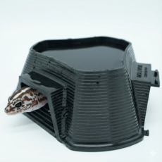 코지인조계란판 대사이즈 파충류 습식은신처, 1개, 울트라 블랙