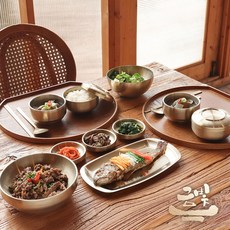 금빛-티타늄 식기 세트 앞접시 찬기 밥공기 반상기, 1개, E세트 (반상기16p), 금색