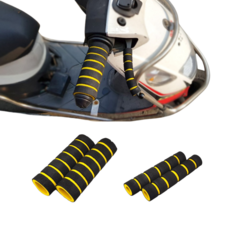 스펀지타입 브레이크그립 핸들그립 세트상품 4개=1조 자전거 오토바이 그립용, 1세트, 노랑