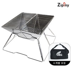 홈베큐 지피니 스텐레스 화로대 다리 분리형 스텐 그릴, 1개