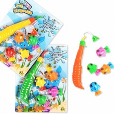 낚시놀이세트 1P 낚시대 물고기 물놀이 낚시 용품 수조 어획 장난감 해양 생물 수산 시장, 본상품