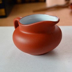 紫砂公道杯 茶海 紫砂功夫茶具配件 紫砂奶壺潮州硃泥壺茶道零配, 白紅公道杯（160ml）送茶漏, 1個