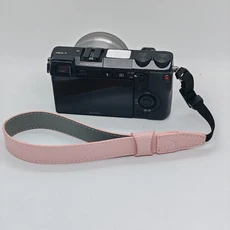 다목적 가죽 카메라 손목 스트랩 로프 DSLR / DC CCD용, 03 Pink