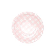 파티용 종이접시 체크핑크 6개 18Cm 생일 일회용, 단품, 단품