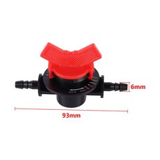 4 단 조절 가능한 관개 제어 밸브 피팅 물 흐름 인젝터 정원 스위치 1/5Pcs 농업 비료 6mm 호스, 6mm to 6mm Valve, 5Pcs