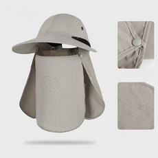 Youchen 햇빛가리개 썬캡 야외용모자 UV자외선차단 아웃도어 모자 챙넓은 농사작업모 골프 등산 낚시용 모자, 연그레이