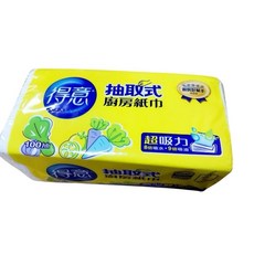 得意 抽取式廚房紙巾, 100入, 1包